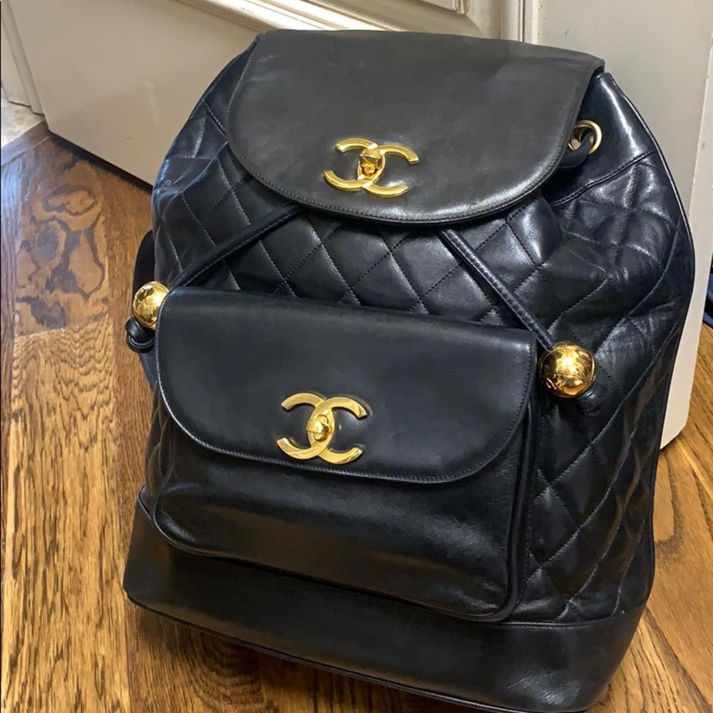 [Chanel] mint black backpack
